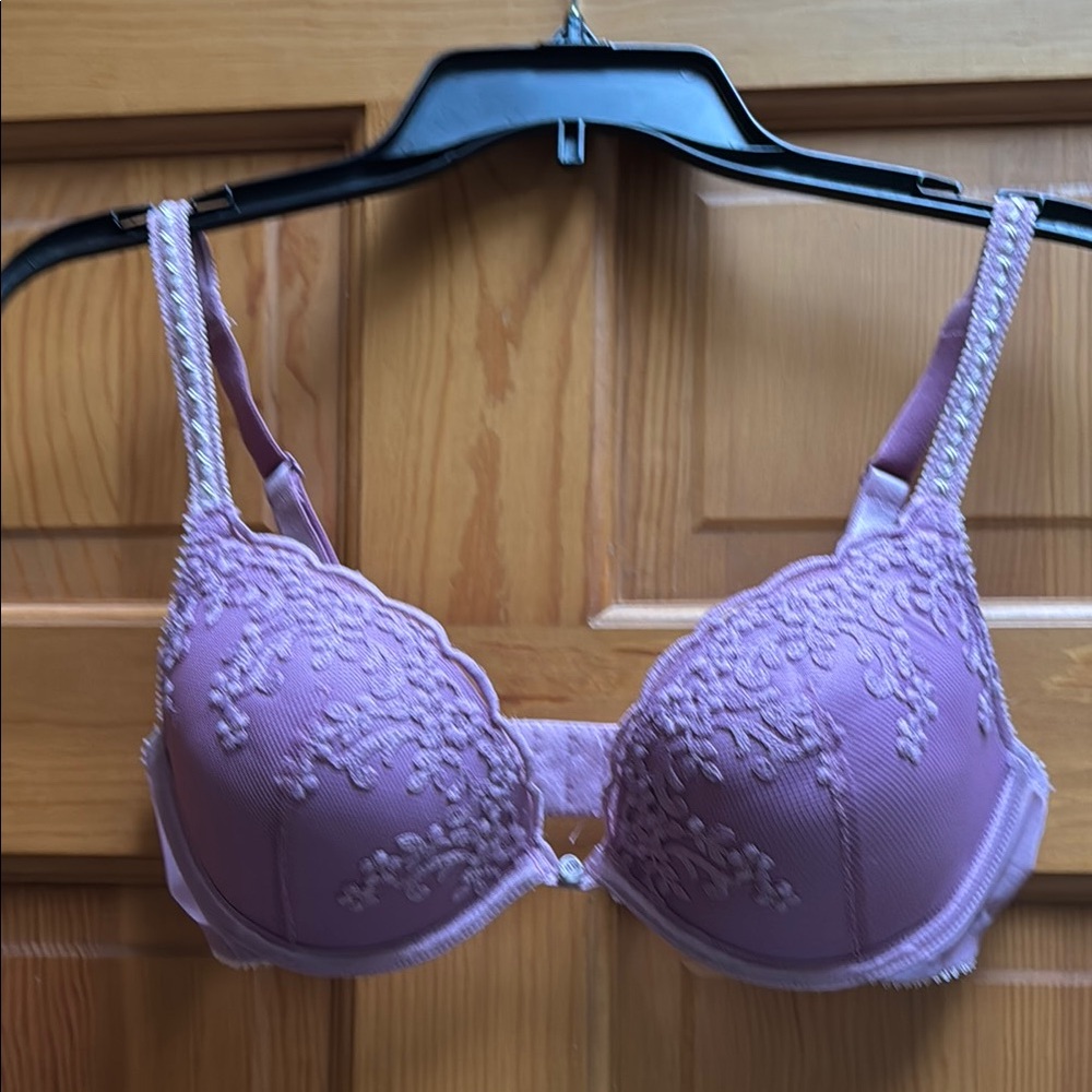 Felina Purple Lace Underwire Bra with Adjustable Straps
